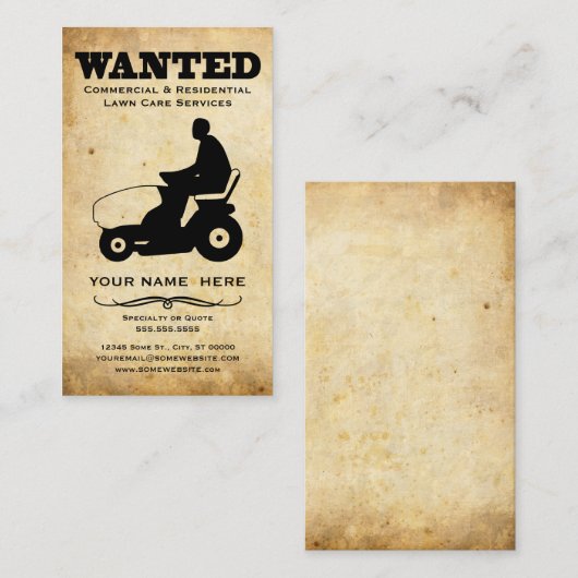 望み:芝生気に 名刺 (正面/裏面)