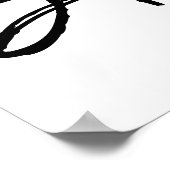 望むだけではない |ブラック文字引用文ポスター ポスター (角)