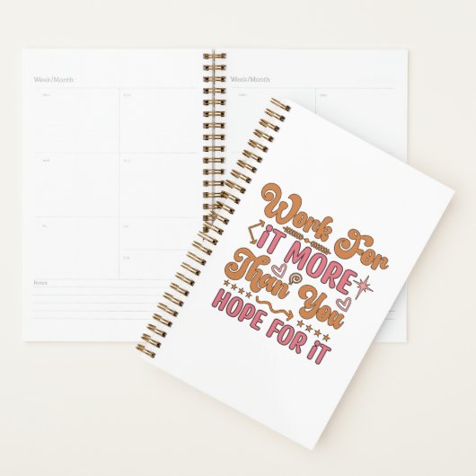 望むよりも努力しなさい プランナー手帳 (ディスプレー)