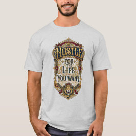 望む人生を手に入れろ - ロイヤルライオンクラウン Tシャツ