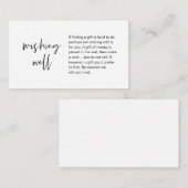 望モダンみ結婚と金の箱の贈り物 エンクロージャーカード (正面/裏面)