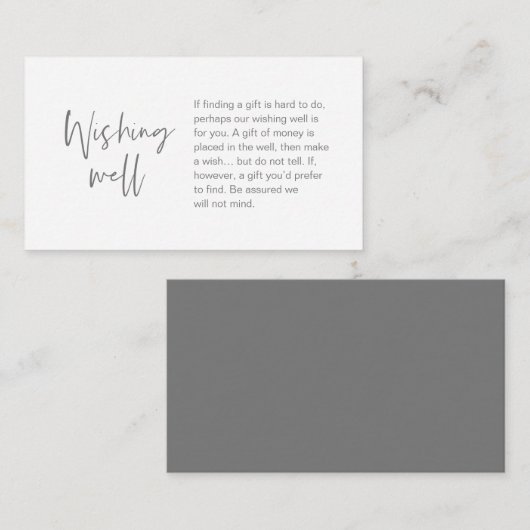 望モダンみ結婚、お金のギフト、グレー エンクロージャーカード (正面/裏面)