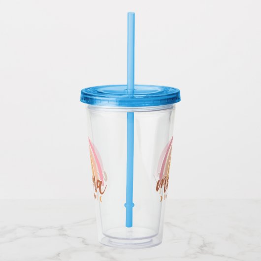 望峰レインボーママ満月フェイズ アクリルタンブラー (右)