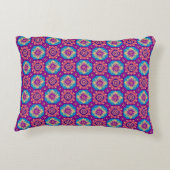望峰鮮やかシック曼荼羅花柄 アクセントクッション (裏面)