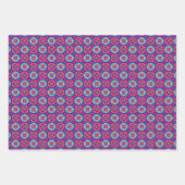 望峰鮮やかシック曼荼羅花柄 ラッピングペーパーシート (正面2)