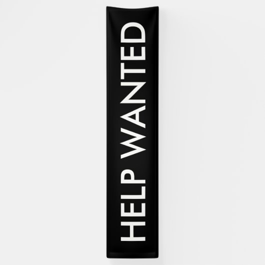 望救済みカスタマイズ可能白黒バナー 横断幕 (縦)