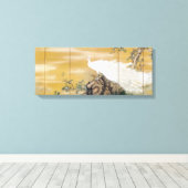 望月玉渓白牡フクロウ キャンバスプリント (インサイチュ (ウッドフロア))