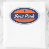 望楼公園 楕円形シール (バッグ)