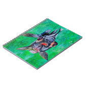 望遠オタク系の眼付き金魚の黒毛色 ノートブック (左側)