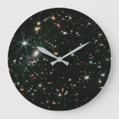 望遠深い宇宙銀河系星 ラージ壁時計 (正面)