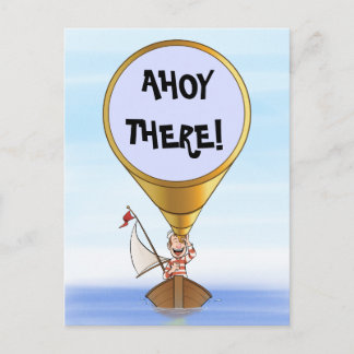 望遠鏡のあいさつをしたセーラー ポストカード