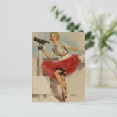 望遠鏡のピンアップ ポストカード (スタンド正面)