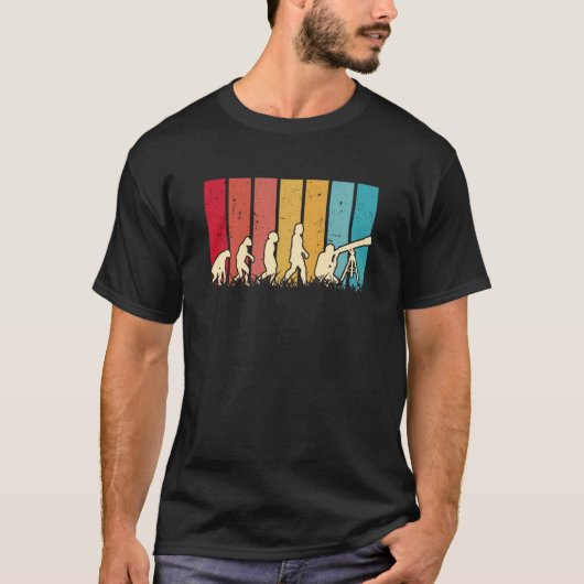 望遠鏡の進化レトロ天文学ヴィンテージ Tシャツ (正面)