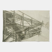 望遠鏡アンティーク科学機器18世紀 キッチンタオル (横)