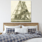 望遠鏡アンティーク科学機器18世紀 キャンバスプリント (インサイチュ (寝室))