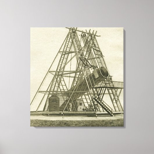 望遠鏡アンティーク科学機器18世紀 キャンバスプリント (正面)