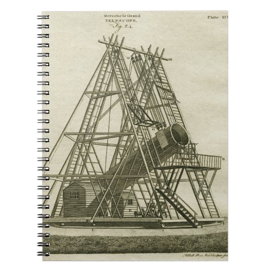 望遠鏡アンティーク科学機器18世紀 ノートブック (正面)