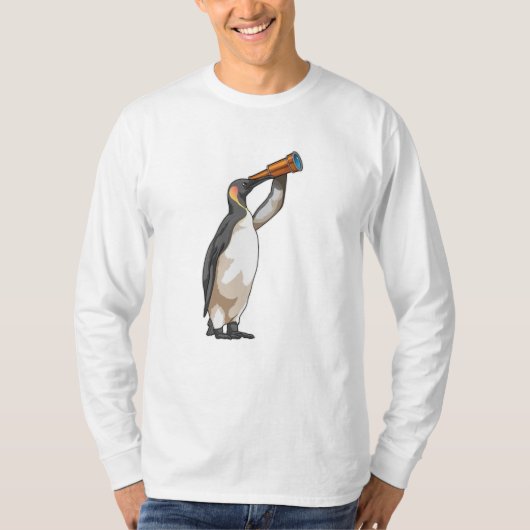 望遠鏡付ペンギン Tシャツ (正面)