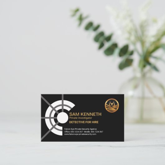 望遠鏡式アイガンスコープ私立調査員 名刺 (スタンド正面)