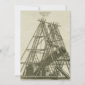 望遠鏡旧式な科学装置の18世紀 招待状 (正面)