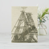 望遠鏡旧式な科学装置の18世紀 招待状 (スタンド正面)