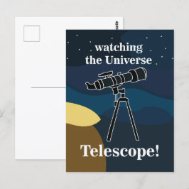望遠鏡 夜空 天文学 星空観察 ポストカード