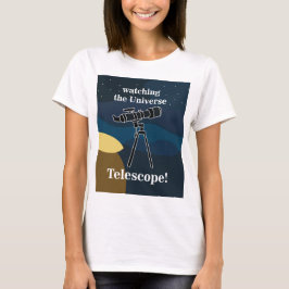 望遠鏡 夜空 天文学 星空観察 Tシャツ