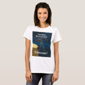 望遠鏡 夜空 天文学 星空観察 Tシャツ (正面フル)