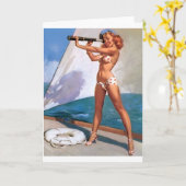 望遠鏡Pinの赤毛 カード (黄色い花)