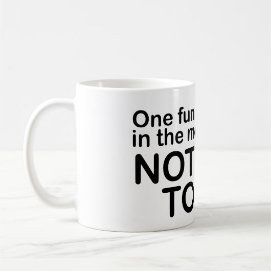 朝おもしろいの引用文 – 話さない コーヒーマグカップ (左)