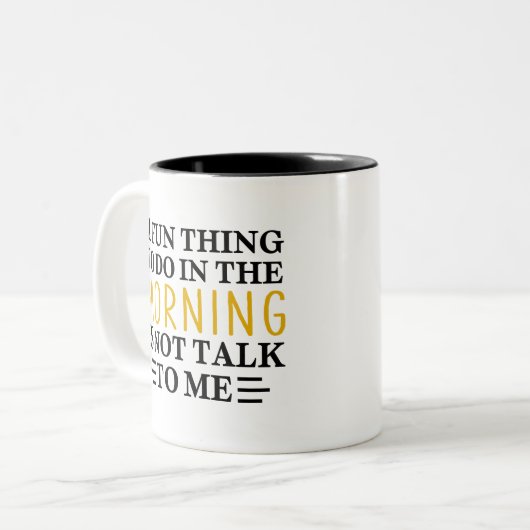 朝おもしろいは僕に話しかけない ツートーンマグカップ (正面左)