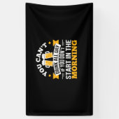 朝からビールなんて飲むな 一日中飲んでる誕生日 横断幕 (縦)