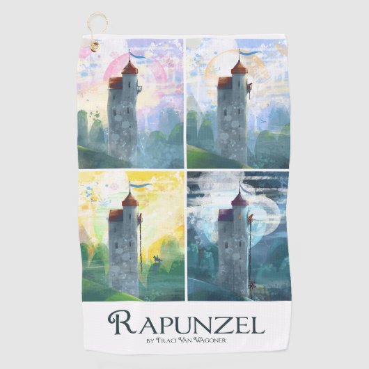 朝から晩までラプンツェル ゴルフタオル (正面)