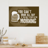 朝から飲もしみ始めないと一日中飲めない ポスター (キッチン)