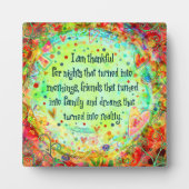 朝かわいらしの引用文のインスピレーション感謝 フォトプラーク (正面)