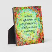 朝かわいらしの引用文のインスピレーション感謝 フォトプラーク (正面)