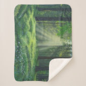 "朝が壊れている"小さなシェルパ毛布 シェルパブランケット (正面)