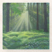 朝が暮れた ガラスコースター (正面)