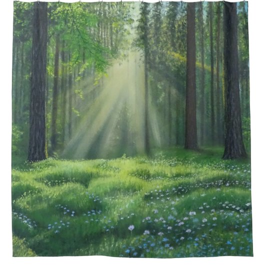 朝が暮れた シャワーカーテン (正面)