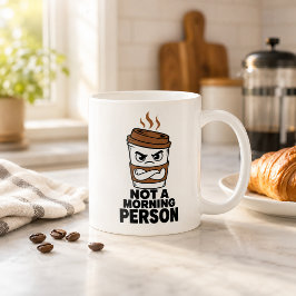 朝が苦手な人への面白いコーヒーマグ 冗談ギフト コーヒーマグカップ