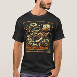 朝が苦手な人へ – 朝嫌いのユーモアTシャツ Tシャツ