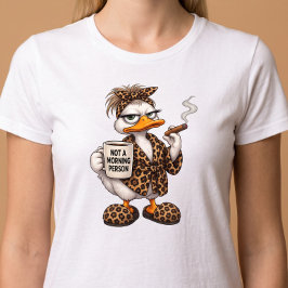 朝が苦手な人向けの面白いアヒル Tシャツ
