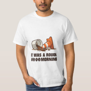 「朝が荒かった」コーヒースピル&コーン Tシャツ