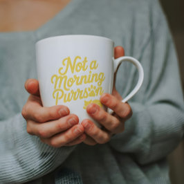 朝ではないパーソンおもしろいキャットマグ ツートーンマグカップ