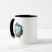 朝ではない人のモーグおもしろいモーニングギフトTシャツ マグカップ (正面左)