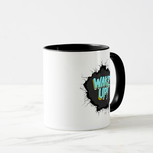 朝ではない人のモーグおもしろいモーニングギフトTシャツ マグカップ (正面右)