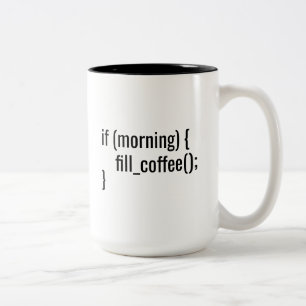 朝なら盛り土のコーヒーおもしろいなプログラマーコーダーhtml ツートーンマグカップ
