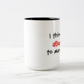 朝にアレルギー ツートーンマグカップ (中央)