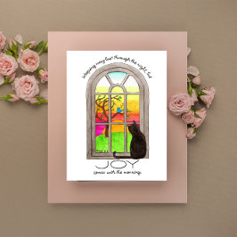 朝に喜びが来る - 希望のメッセージ ポストカード