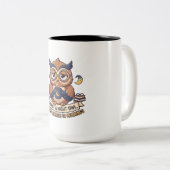 朝に弱いコーヒーマグ | 夜のふくろうではありません ツートーンマグカップ (正面右)